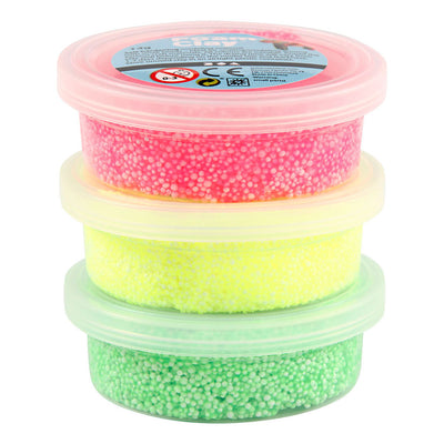 Foam Clay ®, vert clair, rose fluo, jaune fluo, 3x14 gr 1 boîte