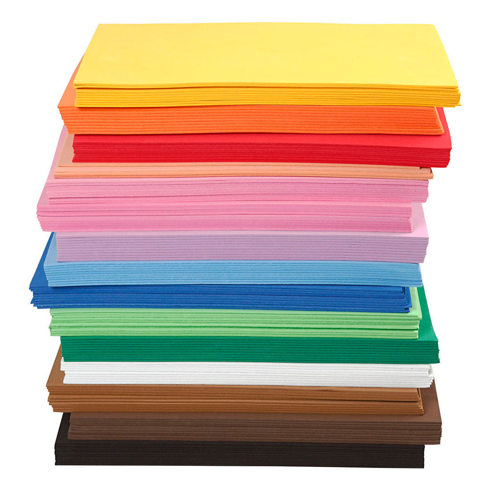 Feuilles de mousse Creativ company, a4, feuille 210x297 mm, épaisseur 2 mm, 15x10 feuilles 1 boîte