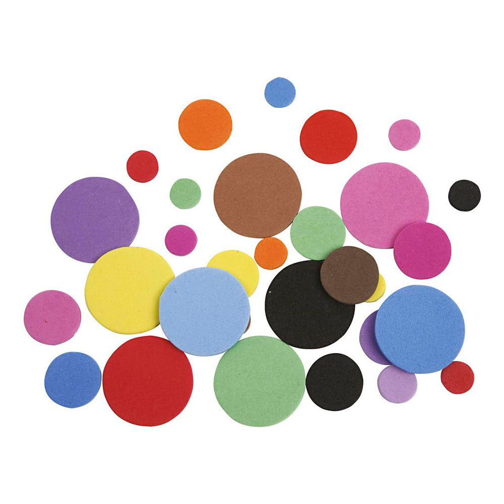 Cercles en mousse eva Creativ company, d 12+20+32 mm, différentes couleurs, 2120 div 1 boîte