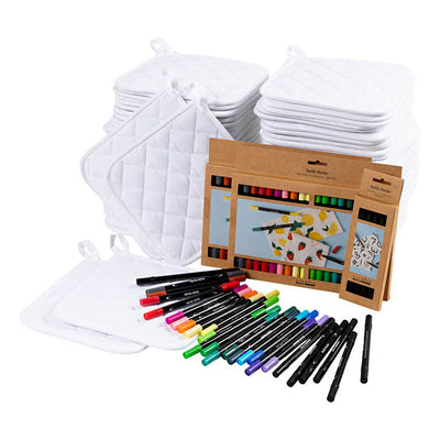 Creativ company group set de maniques avec marqueurs, noir, blanc, 1 set