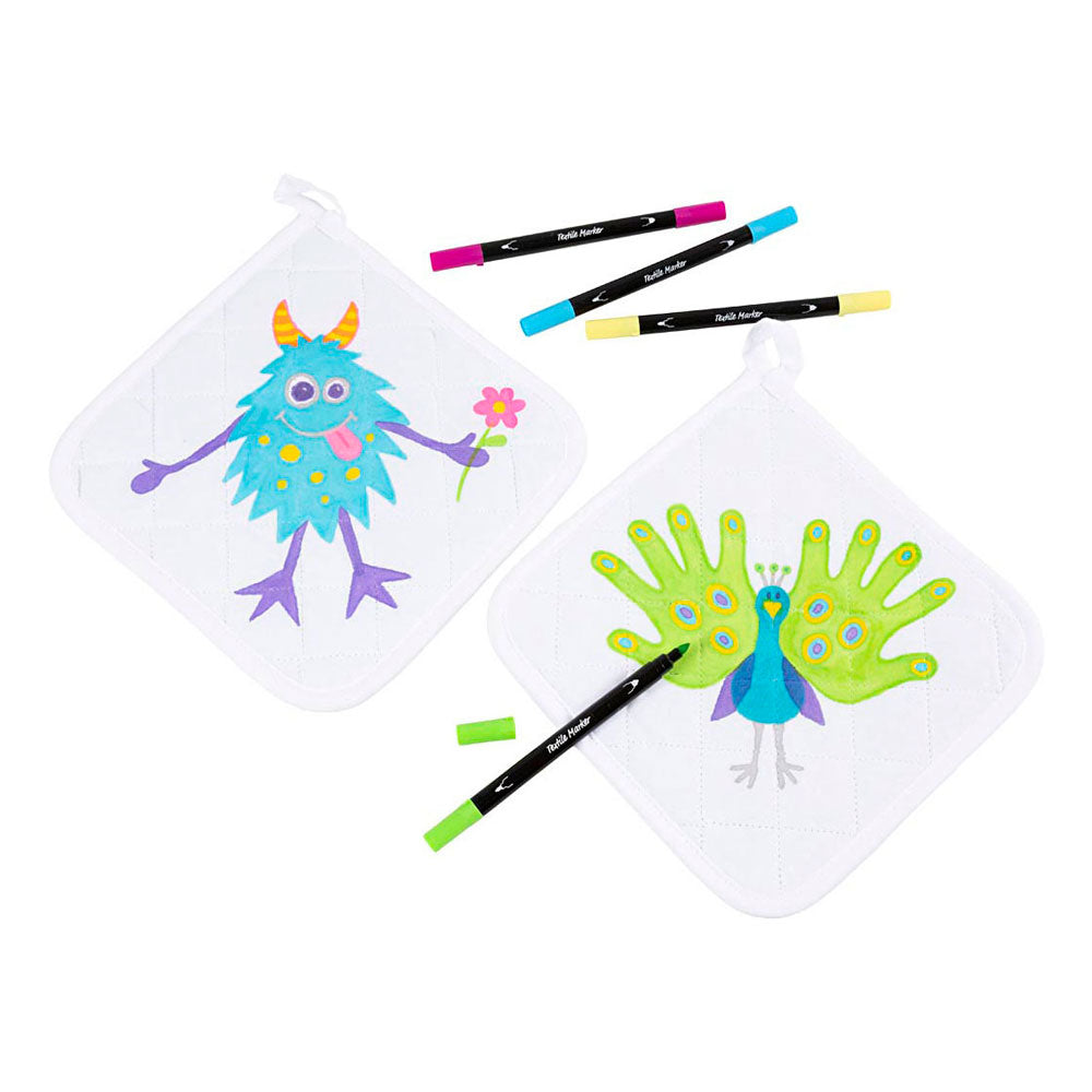Creativ company group set de maniques avec marqueurs, noir, blanc, 1 set