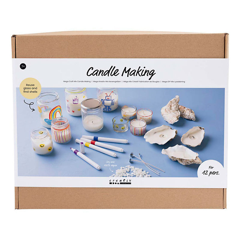 Creativ company ensemble de fabrication de bougies, bougeoirs pour bougies chauffe-plat, 1 boîte