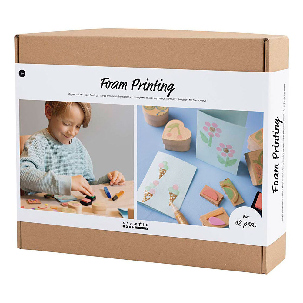 Creativ company group set d'impressions en mousse, cartes et boîtes, 1 boîte