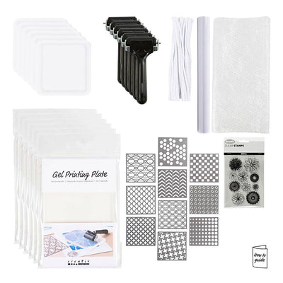 Creativ company group set d'impression sur gel, 1 boîte