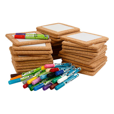 Ensemble de sous-verres à peinture, dim. 15,5x15,5 cm, différentes couleurs, 1 set