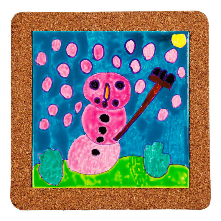 Ensemble de sous-verres à peinture, dim. 15,5x15,5 cm, différentes couleurs, 1 set
