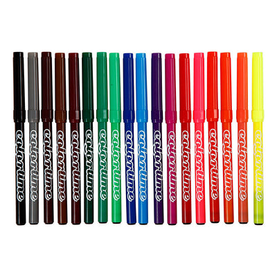 Marqueurs Colortime, épaisseur de trait 2 mm, différentes couleurs, 18 pièces, 1 boîte
