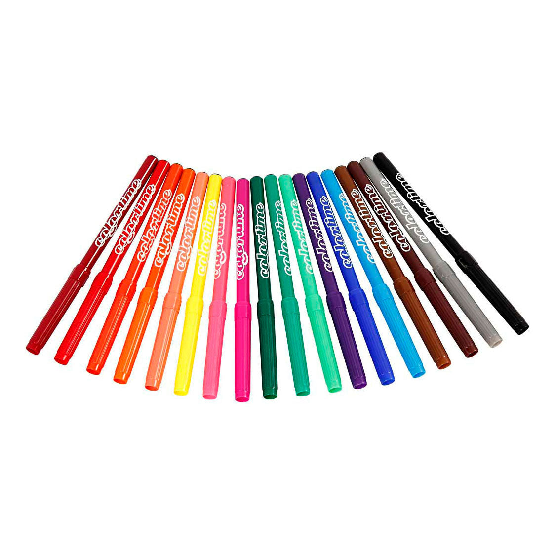 Marqueurs Colortime, épaisseur de trait 2 mm, différentes couleurs, 18 pièces, 1 boîte