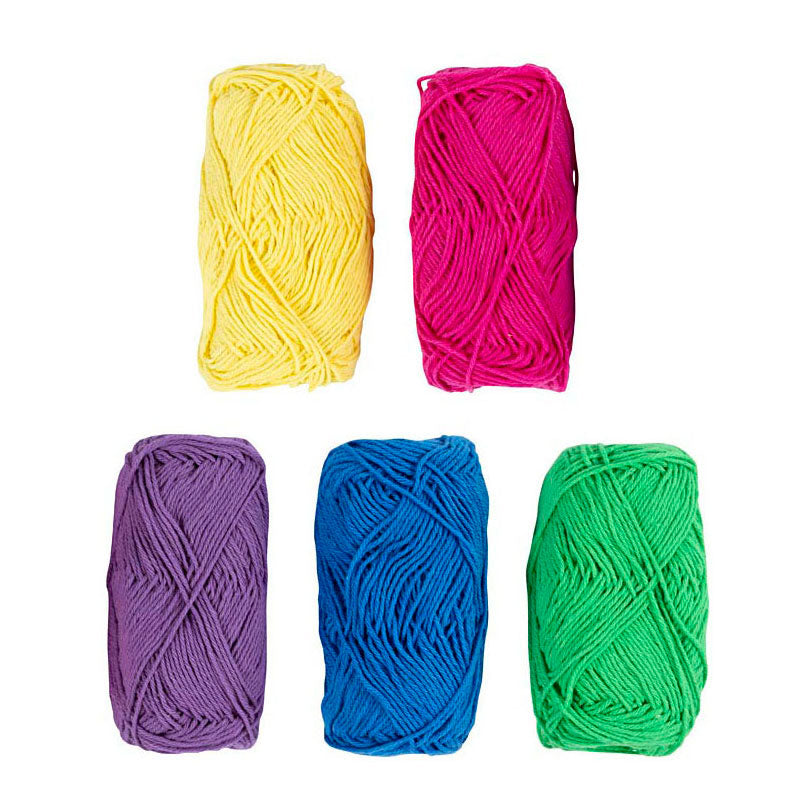 Fil de coton Creativ company, taille 8 4, l: 5x50 m, coloré, 5x20 g 1 boîte