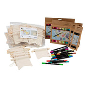 Creativ company group set peignez votre propre bannière, taille 10,5x12 cm, largeur de trait 2,3 + 3,6 mm, différentes couleurs, 60 pièces, 1 boîte - afbeelding 1