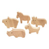 Creativ company animaux en bois, ferme, h : 4,5-8,7 cm, épaisseur 2 cm, 10 pièces 1 boîte