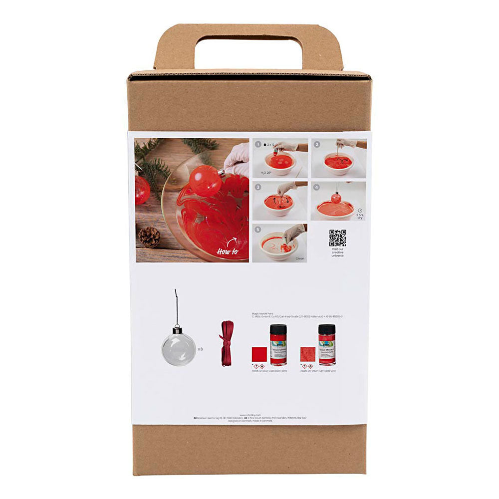 Creativ company hobby set Boules de Noël, marbre, 1 boîte