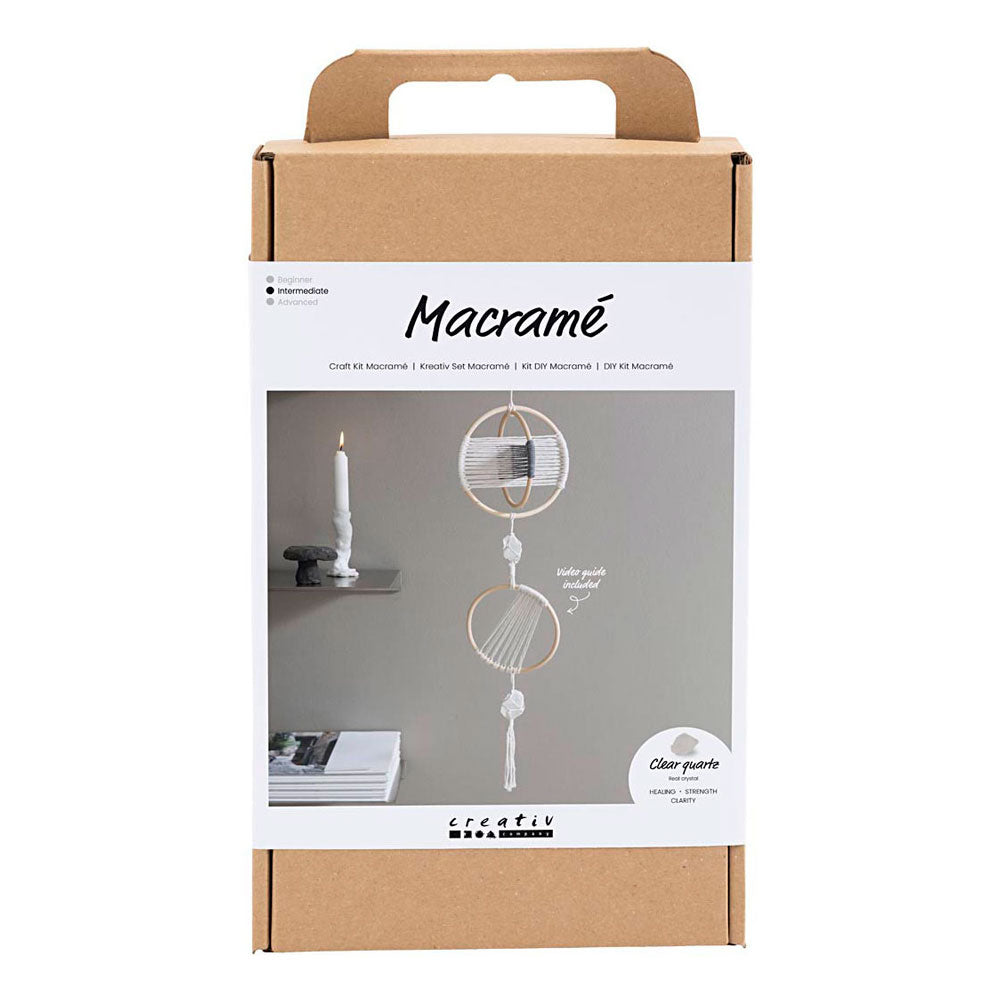 Creativ company hobby set macramé, mobile, gris, blanc cassé, 1 boîte