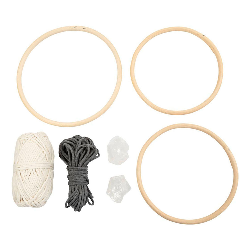 Creativ company hobby set macramé, mobile, gris, blanc cassé, 1 boîte