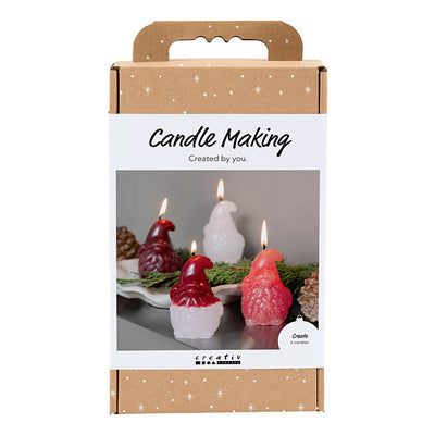 Creativ company hobby set fabrication de bougies, Père Noël, mat transparent, rouge, 1 boîte