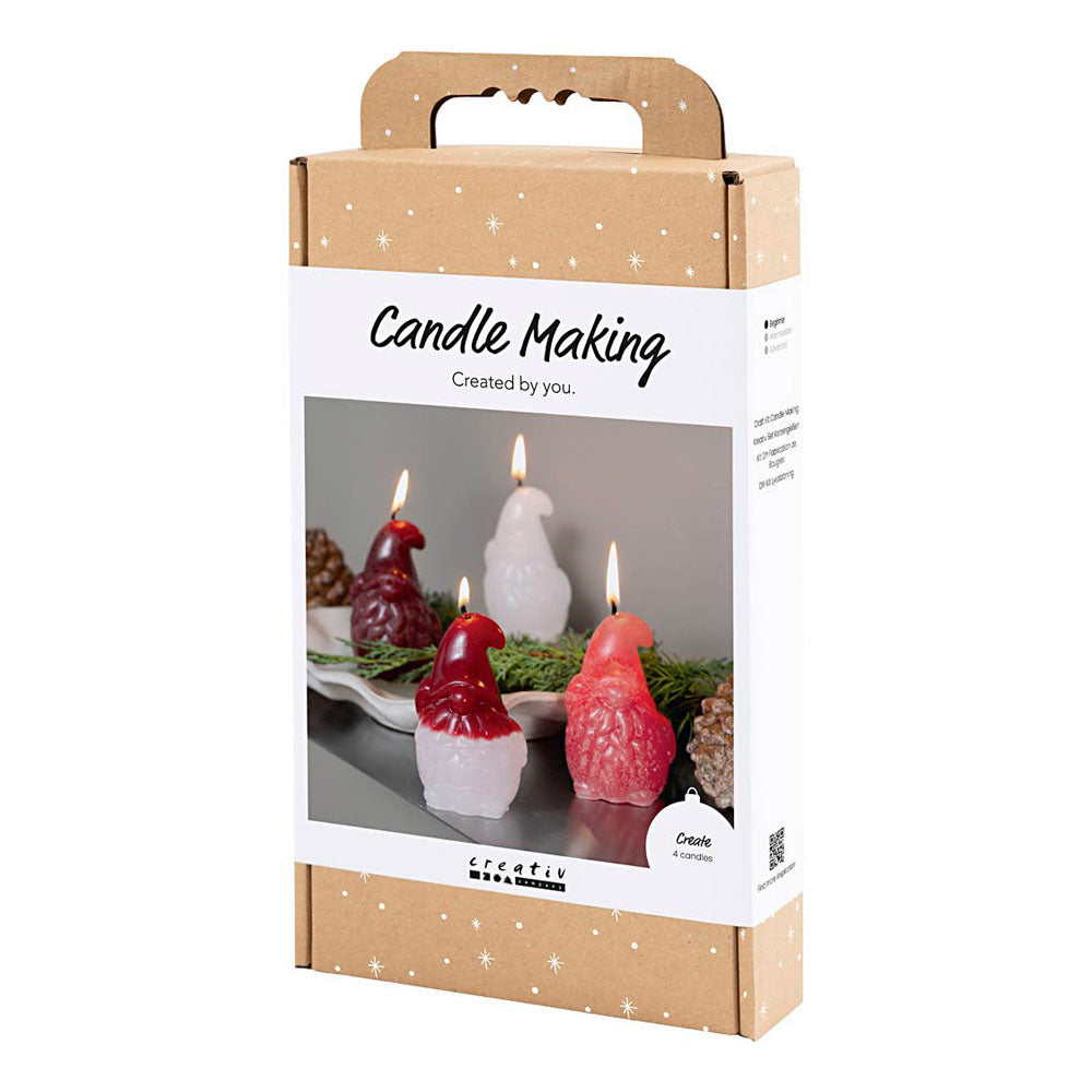 Creativ company hobby set fabrication de bougies, Père Noël, mat transparent, rouge, 1 boîte
