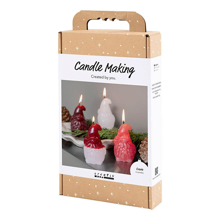 Creativ company hobby set fabrication de bougies, Père Noël, mat transparent, rouge, 1 boîte