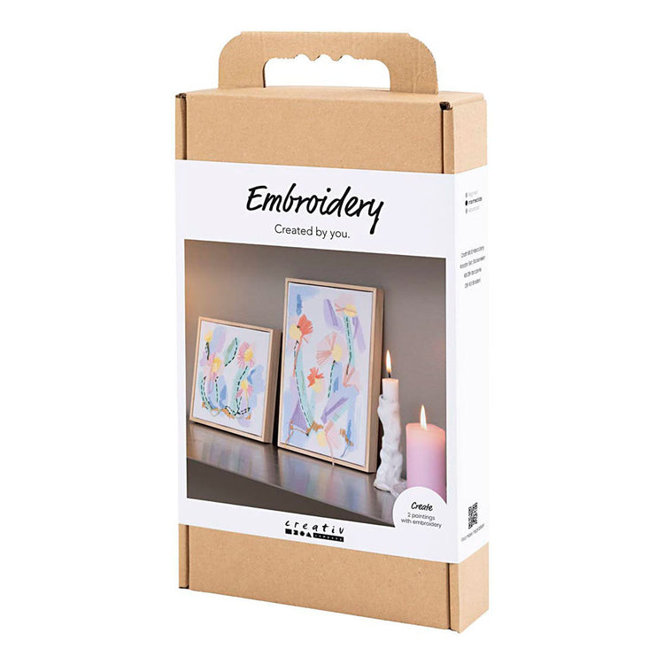 Creativ company hobby set broderie, images, couleurs pastel, 1 boîte