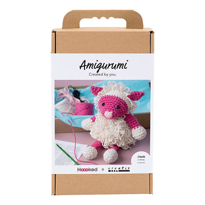 Creativ company hobby set amigurumi, mouton, rose, blanc cassé, 1 boîte