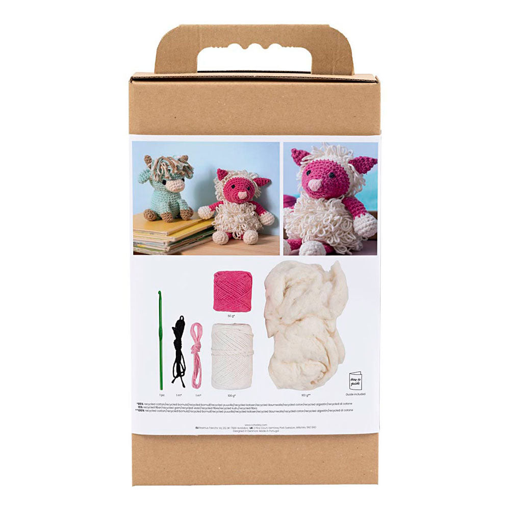 Creativ company hobby set amigurumi, mouton, rose, blanc cassé, 1 boîte