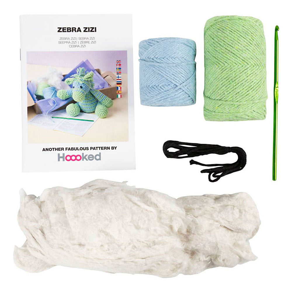 Creativ company hobby set amigurumi, zèbre, bleu clair, vert clair, 1 boîte