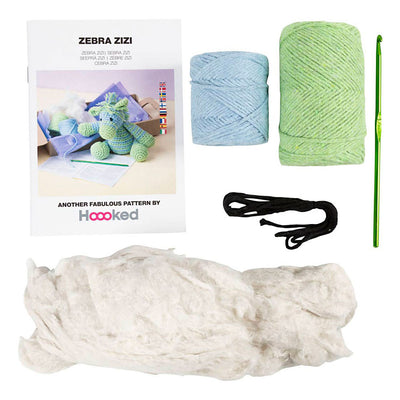 Creativ company hobby set amigurumi, zèbre, bleu clair, vert clair, 1 boîte