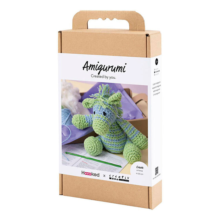 Creativ company hobby set amigurumi, zèbre, bleu clair, vert clair, 1 boîte