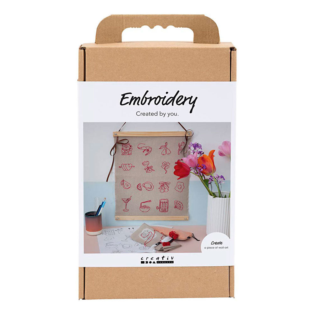 Creativ company hobby set broderie, décoration à suspendre, lin, 1 boîte
