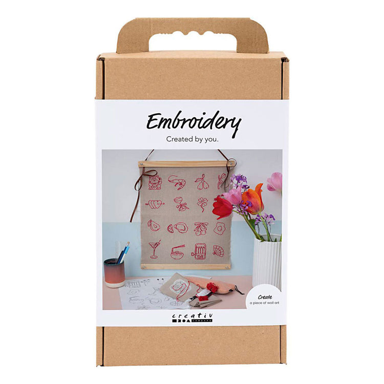 Creativ company hobby set broderie, décoration à suspendre, lin, 1 boîte