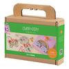 Creativ company mini set de loisirs broderie, papillon, coquillage, arc-en-ciel, différentes couleurs, 1 boîte