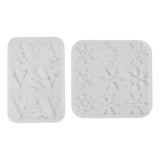 Creativ company formes en silicone, flocons de neige et sapins de Noël, h : 0,3 cm, l : 3,5 + 4,7 cm, avec trou pour suspendre, transparent mat, 2 pièces 1 pièce - afbeelding 2