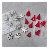 Creativ company formes en silicone, flocons de neige et sapins de Noël, h : 0,3 cm, l : 3,5 + 4,7 cm, avec trou pour suspendre, transparent mat, 2 pièces 1 pièce - afbeelding 3