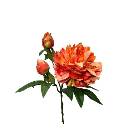 Roberts collection fleur artificielle pivoine spray 64cm orange