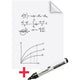 Film pour tableau blanc, l: 80 cm, l: 60 cm, blanc, 25 feuilles 1 rouleau