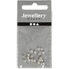 Creativ company perles d'extrémité pour fil mémoire, d 3 mm, diamètre de trou 1 mm, argenté, 20 pièces 1 boîte