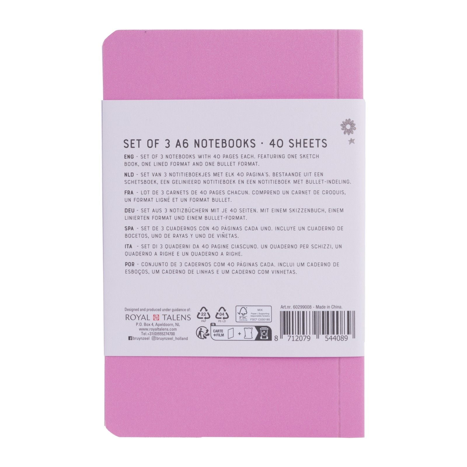 Bruynzeel • Cahier a6 lot de 3