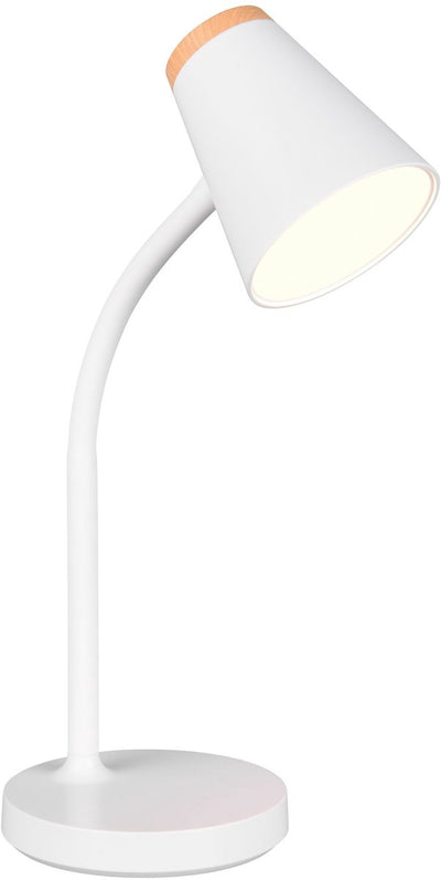 Rl live your light reality pongo - lampe de table - lampe de bureau - blanc - incl. 1x SMD 4,5 W - flexible - Platine LED à haute tension - non dimmable
