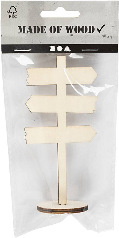 Creativ Company Flèches de plaque en bois à pied, 12 cm