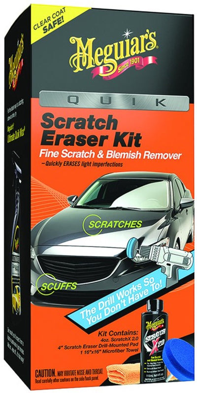 Meguiar's Meguiar's Quik Scratch Eraser Kit – Outil anti-rayures pour voiture – Comprend Scratchx 2.0