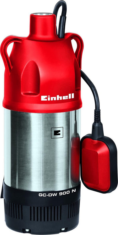 Pompe submersible électrique en profondeur Einhell GC-PP 900 n - 900 w - 6000 l h - max. profondeur d'immersion : 7m - max. hauteur de tête : 32 m - boîtier en acier inoxydable - interrupteur à flotteur réglable en hauteur en continu