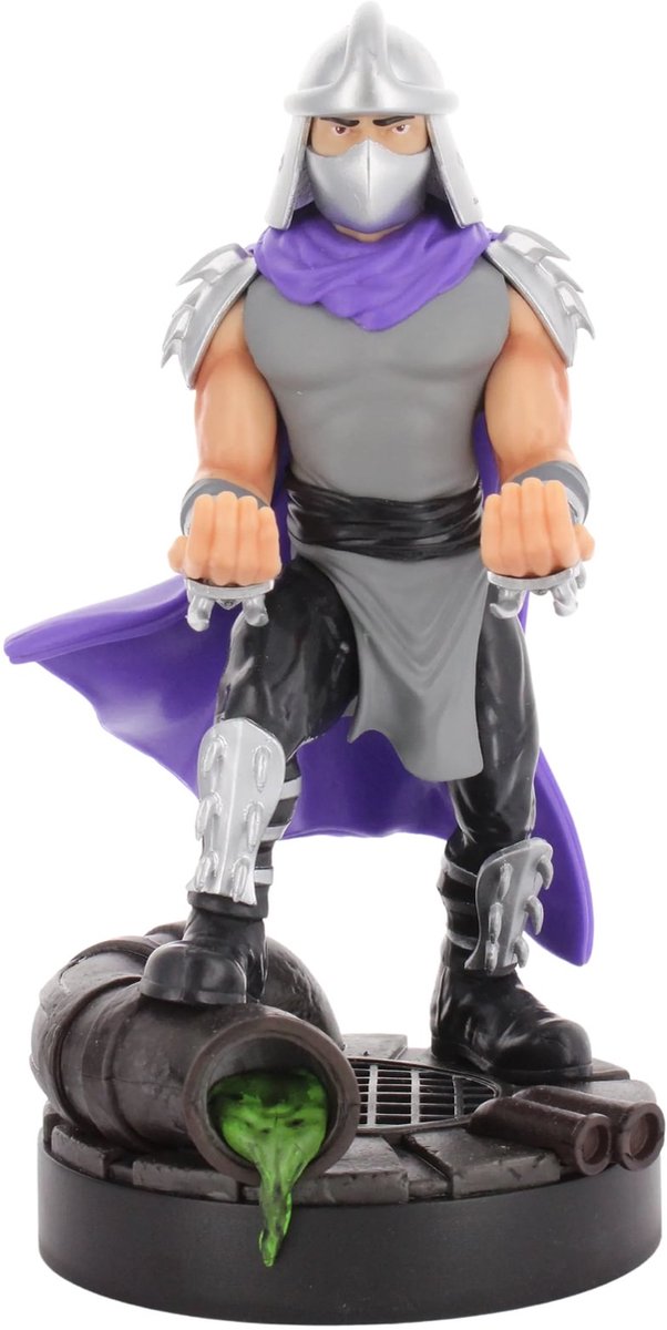 Cableguys Tortues Ninja mutantes adolescentes - broyeur - support de figurine pour téléphone | contrôleur | étui de chargement (attaches-câbles d'origine)