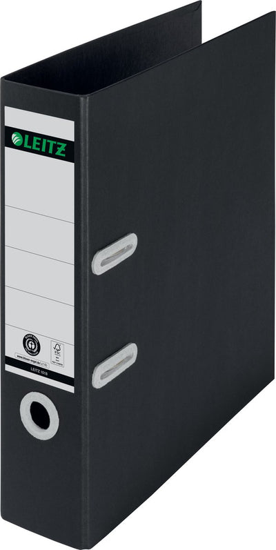 Chemise de recyclage Leitz 180° a4 - largeur de dos de 80 mm - carton 100% recyclé - noir