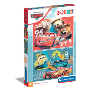 Puzzle Disney Clementoni 2x20 pièces voitures | 3 pièces