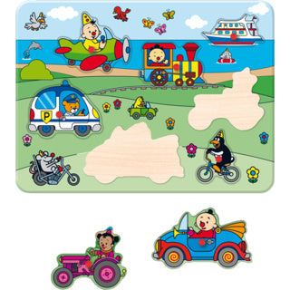 Bumba houten insenter des véhicules de puzzle