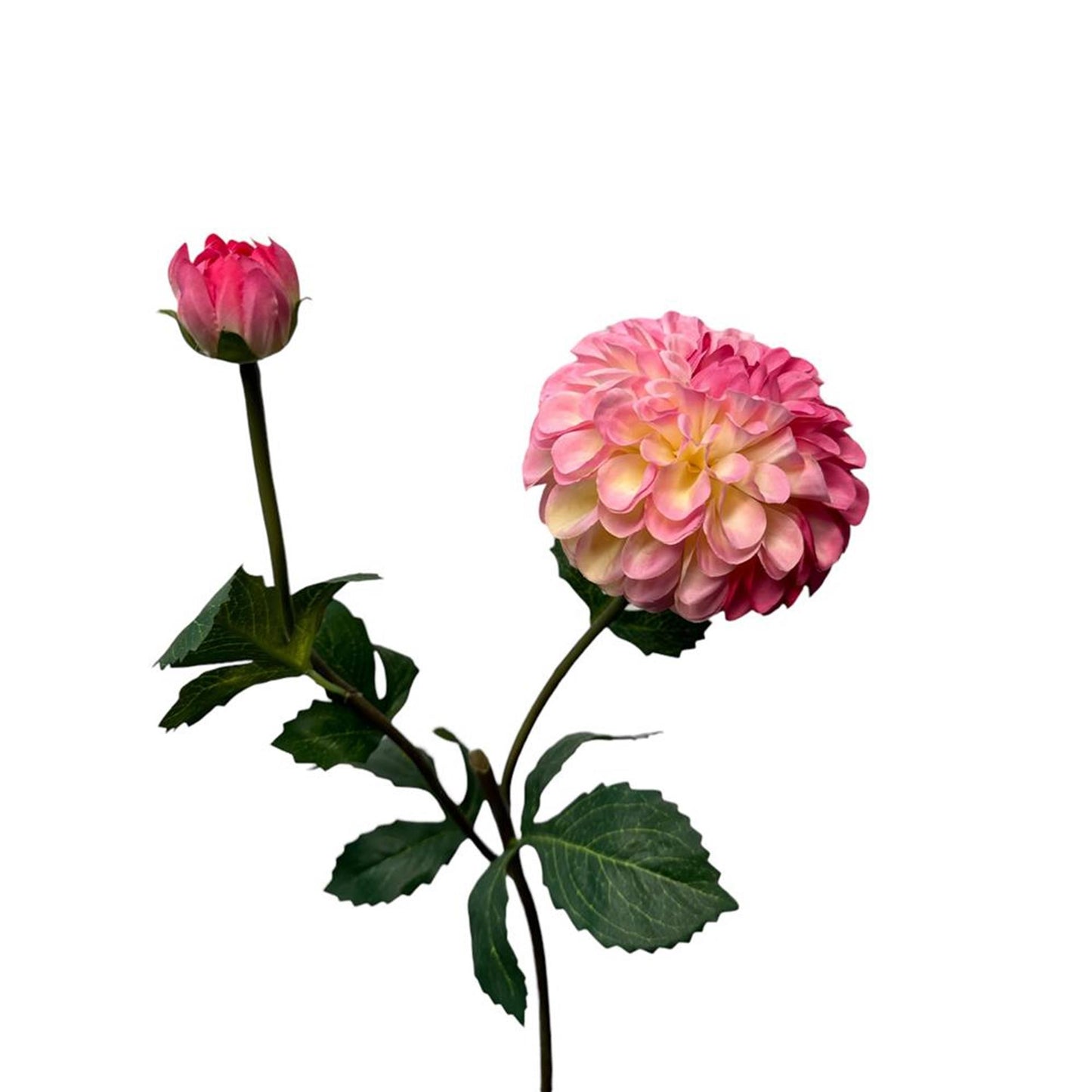Roberts collection fleur artificielle dahlia spray 74cm rose foncé