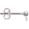 Creativ company boucles d'oreilles clous, l : 13 mm, d 3,8 mm, diamètre du trou 0,8 mm, plaqué argent, 10 pièces 1 boîte