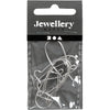 Boucles d'oreilles Creativ company, l: 25 mm, plaqué argent, 6 pièces 1 boîte