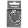 Boucle d'oreille Creativ company, d 30 mm, plaqué argent, 6 pièces 1 boîte