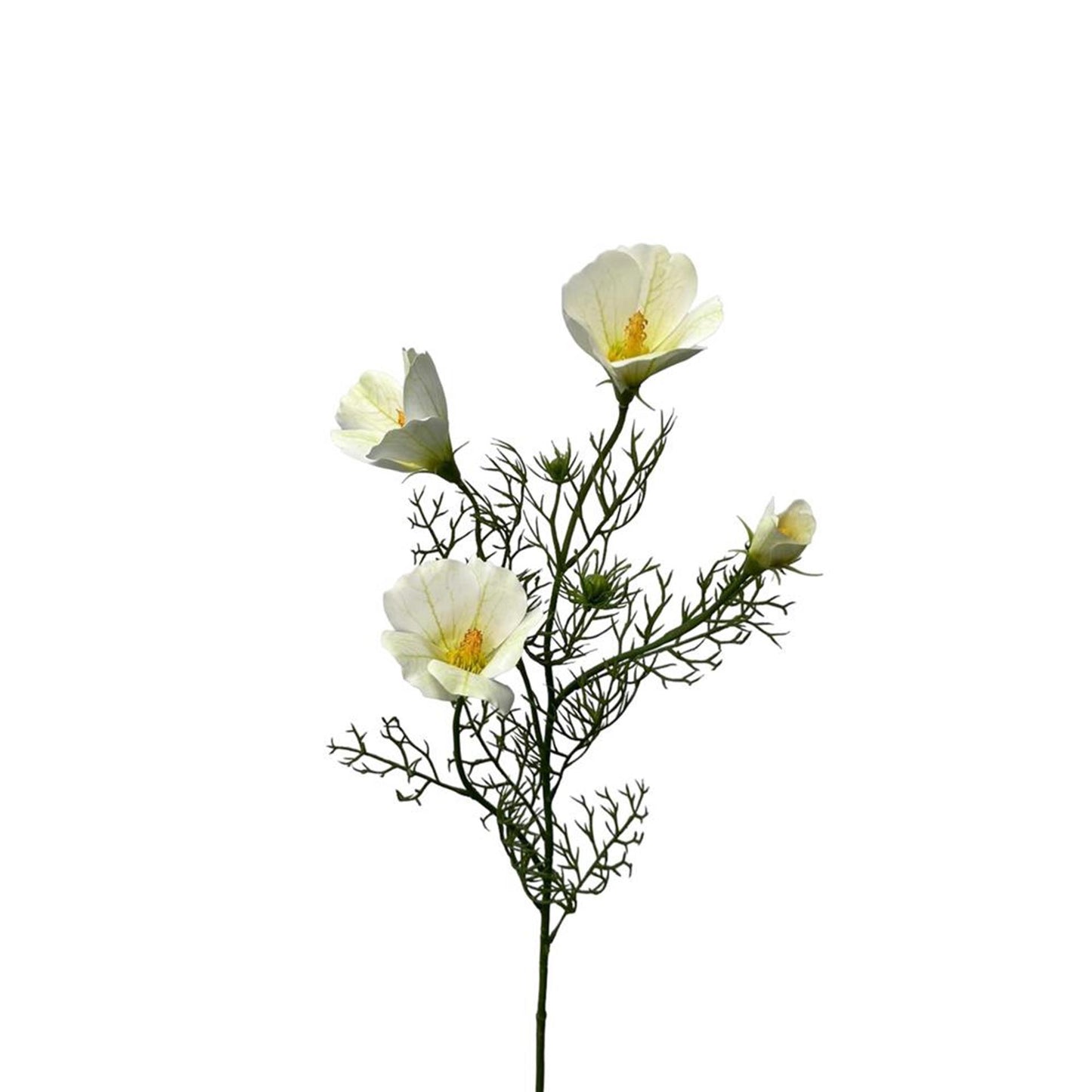 Roberts collection fleur artificielle hibiscus spray 68cm blanc