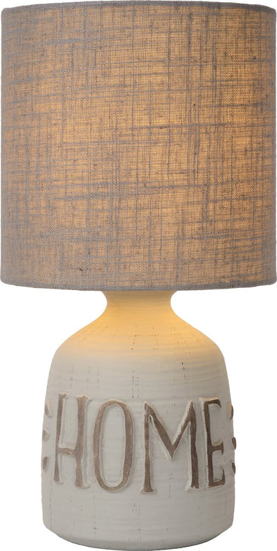 Lucide cosby - lampe de table - ø 16,5 cm - 1xe14 - gris - japandi